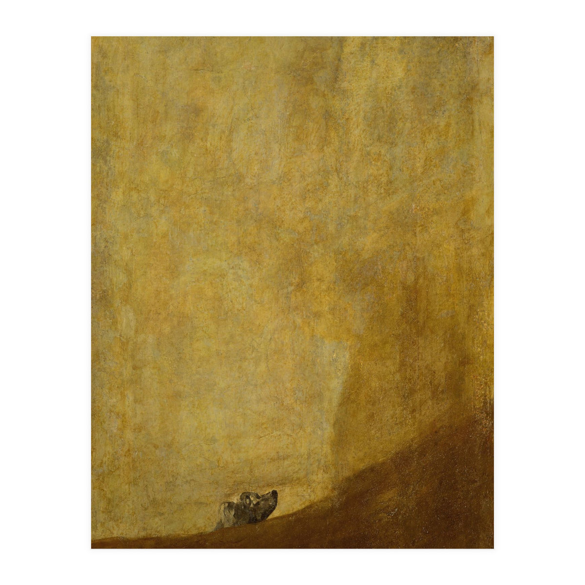 Dog, half submerged. One of the &quot; from the Quinta del Sordo, Goya's house.1819-1823. (Print Only)