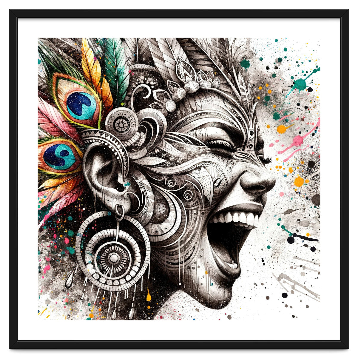 Carnival Scream Portrait