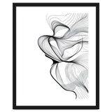 Abstract Black And White Swirls And Lines Flowing Art thumbnail