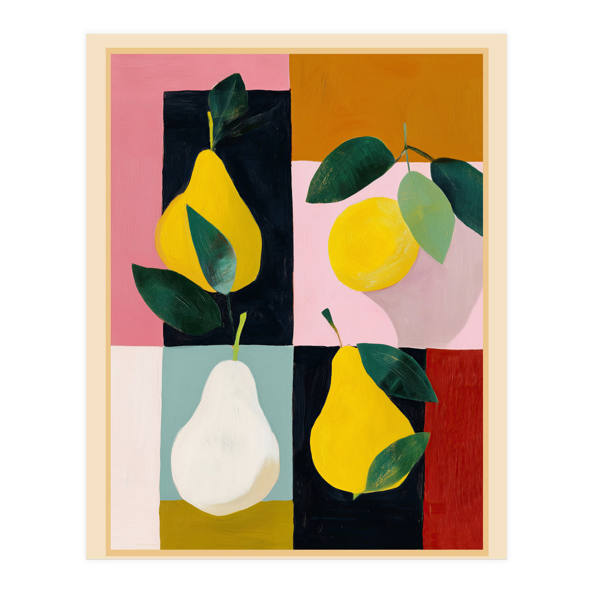 Modern Pears Still Life I (Print Only)