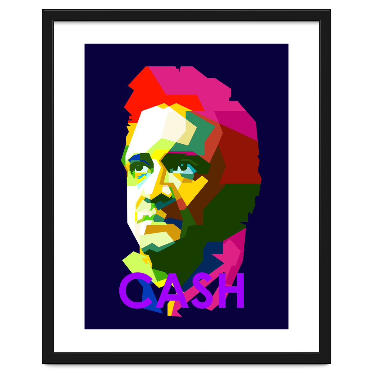 Johnny Cash Country Singer Pop Art WPAP