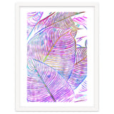 Pink Banana Leaves | Tropical Botanical Jungle | Ultraviolet Purple Nature Plants | Eclectic Forest thumbnail