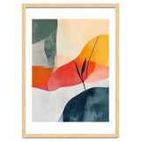Minimalist Botanical Abstract Art with Organic Overlapping Shapes thumbnail