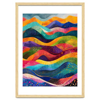Abstract Rainbow Rolling Hills Landscape