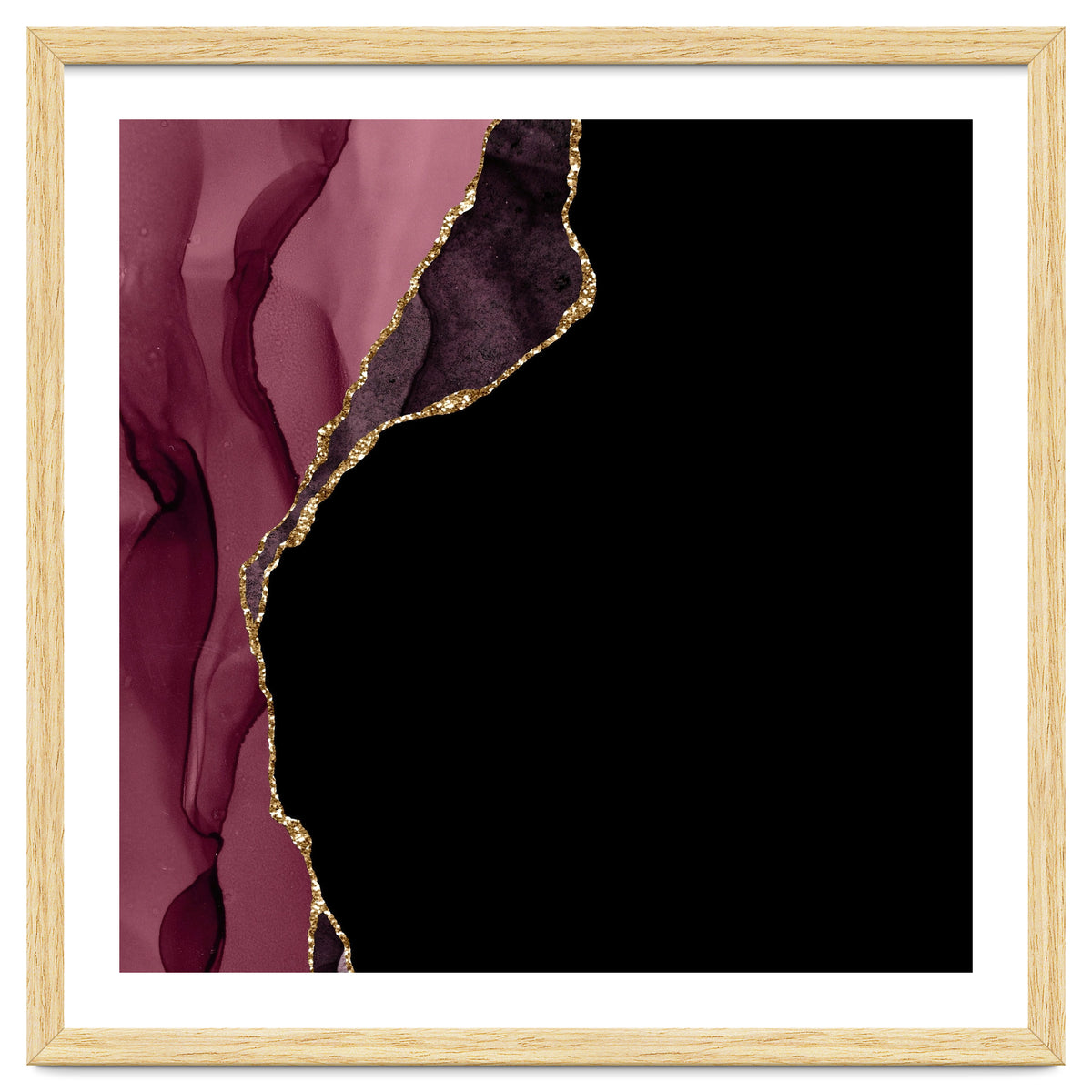 Burgundy & Gold Agate Texture 09