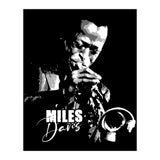 Miles Davis American Jazz Trumpeter in Grayscale (Print Only) thumbnail