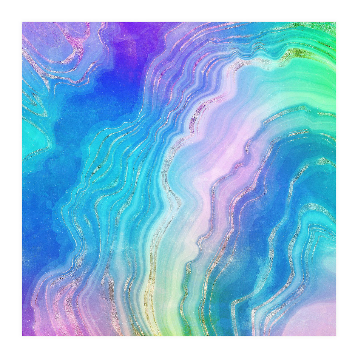 Neon Agate Texture 04 (Print Only)