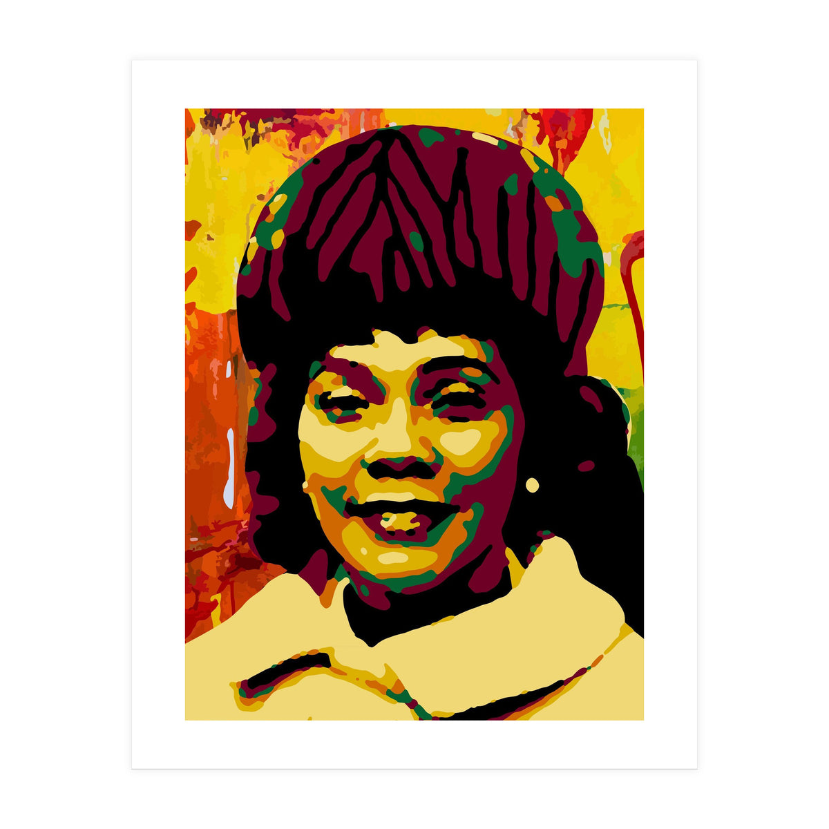 Coretta Scott King Colorful Abstract Art (Print Only)