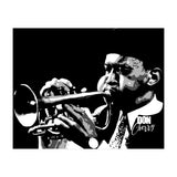 Don Cherry American Jazz Trumpeter in Grayscale (Print Only) thumbnail
