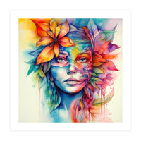Watercolor Tropical Woman #1 (Print Only)