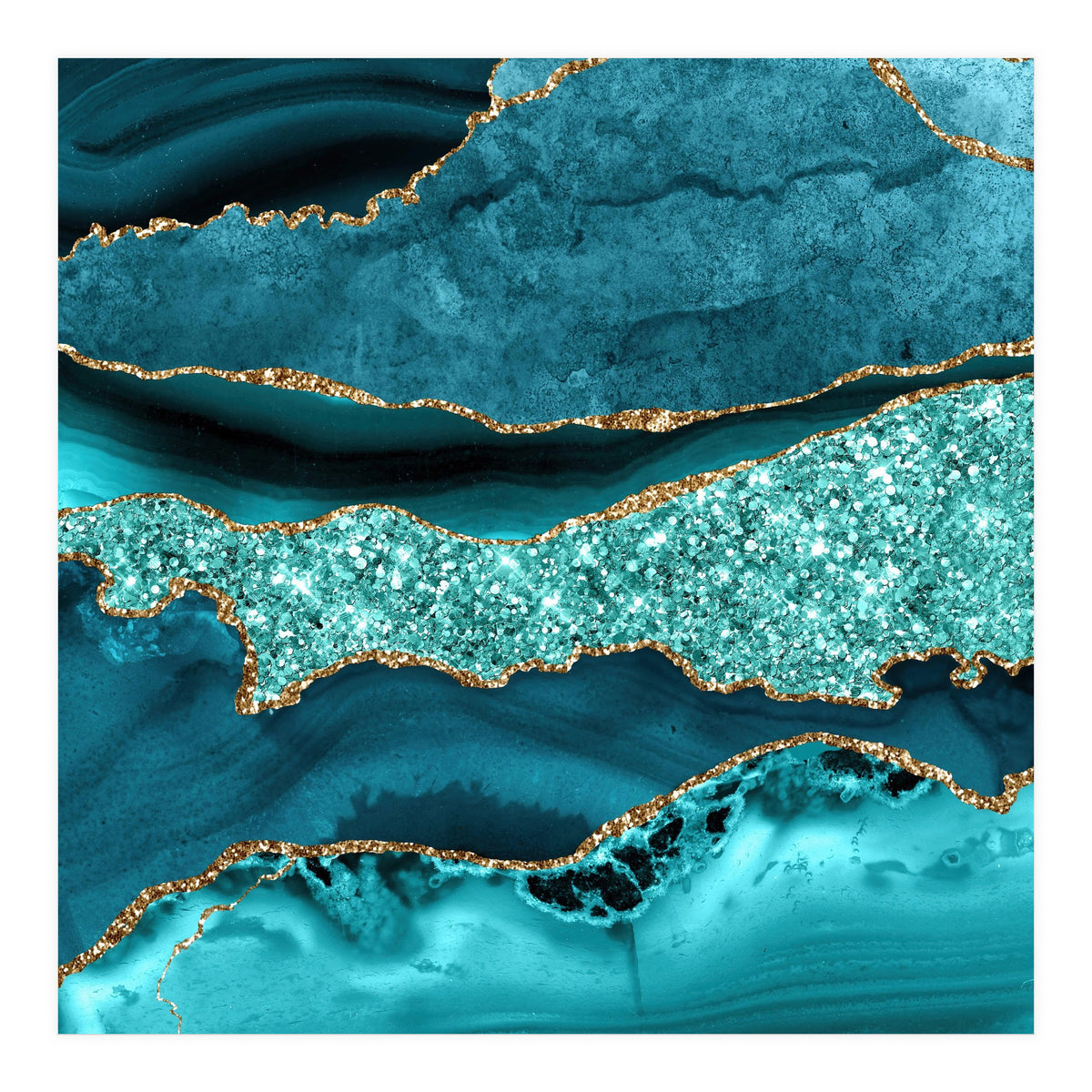 Agate Glitter Ocean Texture 12 (Print Only)