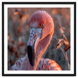 Close Up Of A Pink Flamingo Head In Sunlight thumbnail