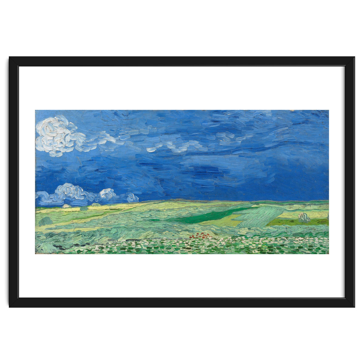 Wheatfield under Thunderclouds. Date: July 1890, Auvers-sur-Oise. Dimensions: 50.4 cm x 101.3 cm,...