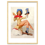 Pinup Sexy Cowgirl Cleaning Her Boots thumbnail