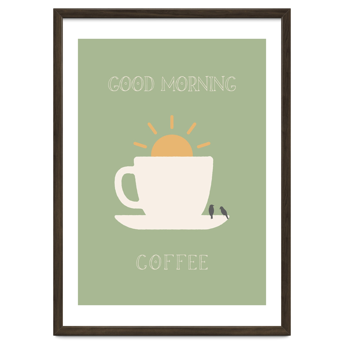 GOOD MORNING COFFEE with birds