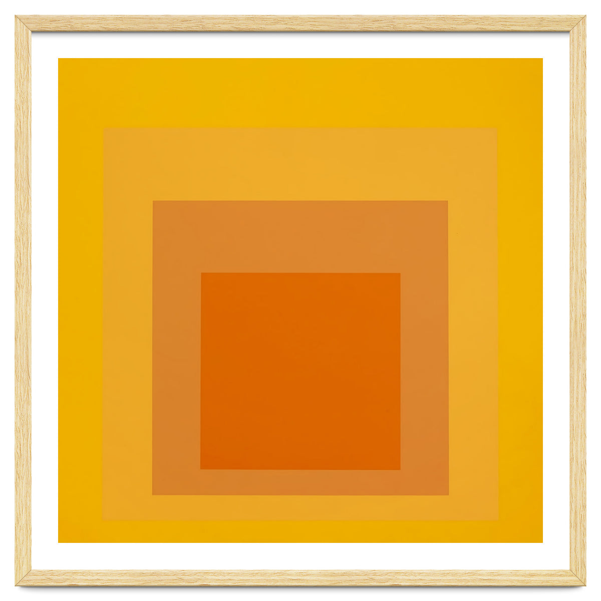 JOSEF ALBERS - HOMAGE TO THE SQUARE YELLOW ORANGE 2. HIGH RESOLUTION