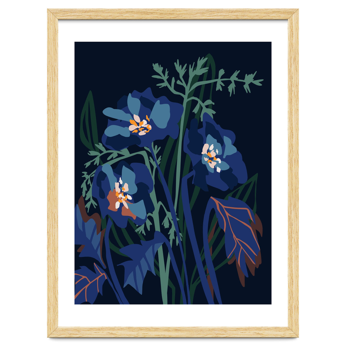Wild Flowers Dark Midnight