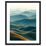Minimalist Misty Mountain Landscape Wall Art thumbnail