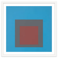 JOSEF ALBERS - HOMAGE TO THE SQUARE, BLUE, DARK RED