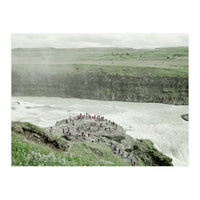 Tourists at the edge of the big river - Iceland  (Print Only)