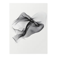 Abstract Black Flowing Fabric Wave (Print Only)