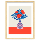 Poppies in a vase - red and blue thumbnail