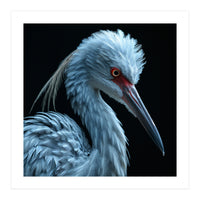 Striking Portrait Of A Blue Heron Bird (Print Only)