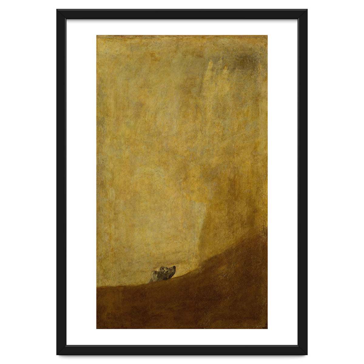 Dog, half submerged. One of the &quot; from the Quinta del Sordo, Goya's house.1819-1823.