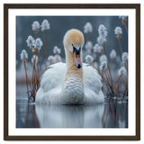 Swan Floating Serene On Calm Water thumbnail