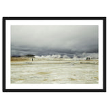 Tourists at the volcano steam spot - Iceland thumbnail