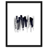 Abstract Watercolor Stripes Minimal Black thumbnail