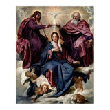 'The Coronation of the Virgin', ca. 1635, Spanish School, Oil on canvas, 176 cm x 124 cm, P01168. (Print Only) thumbnail
