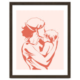 Motherhood, Human Emotion Line Art, Mother Parents Child Baby, Love Care Expression Bohemian Concept thumbnail