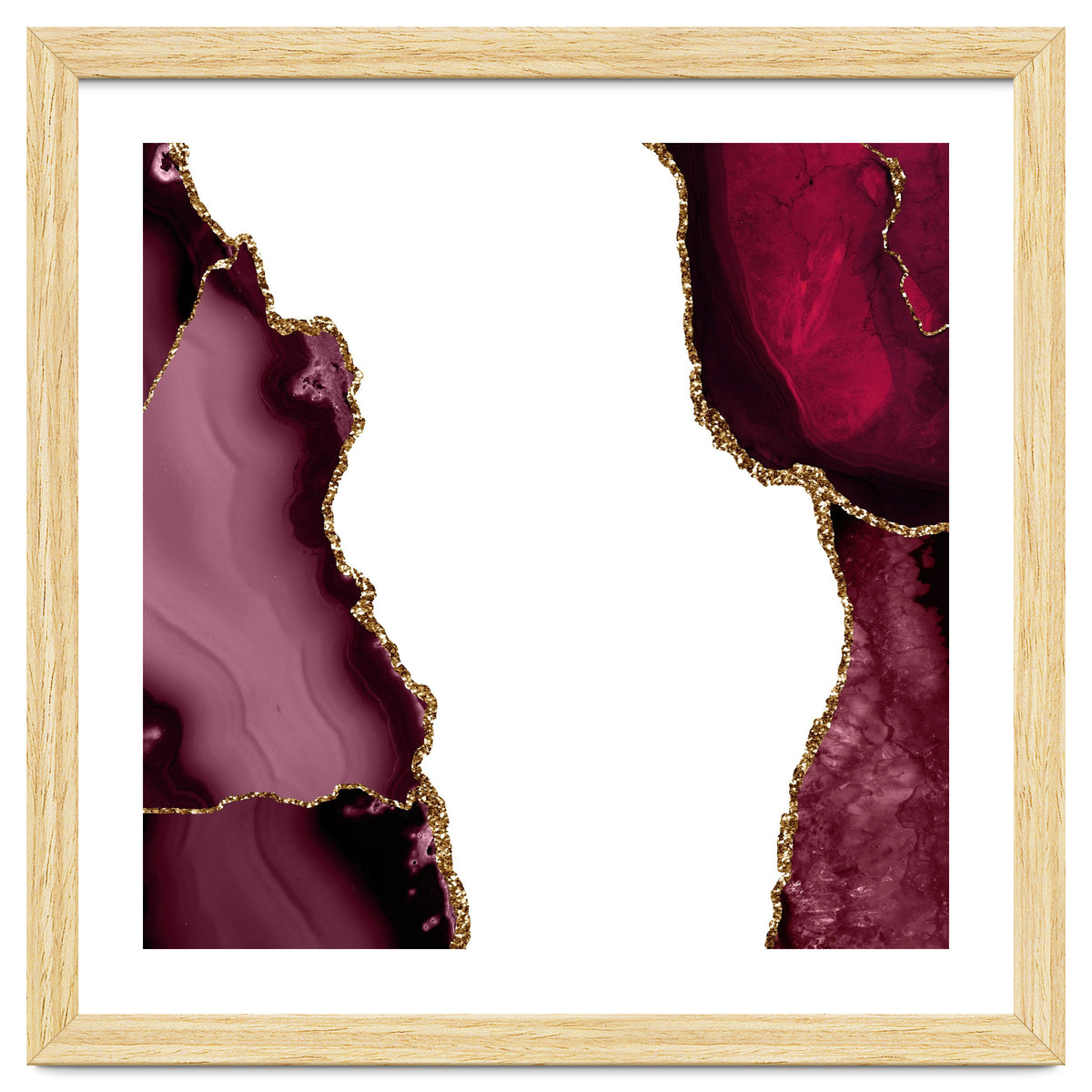 Burgundy & Gold Agate Texture 21
