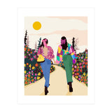 Besties, Best Friends Friendship Fashion, Girl Power Empower Bohemian Travel Companion Soulmates Gift (Print Only) thumbnail
