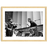 Conductor Herbert von Karajan rehearsing with Nathan Milstein in Lucerne, Switzerland. Lucerne,1957. thumbnail