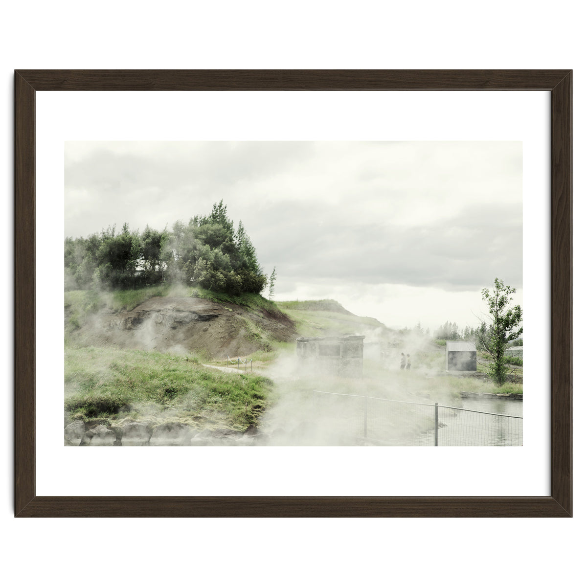 A natural hot spring landscape where steam rises - Iceland
