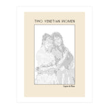 Two Venetian Women – Eugene de Blaas (ascii art)  (Print Only) thumbnail