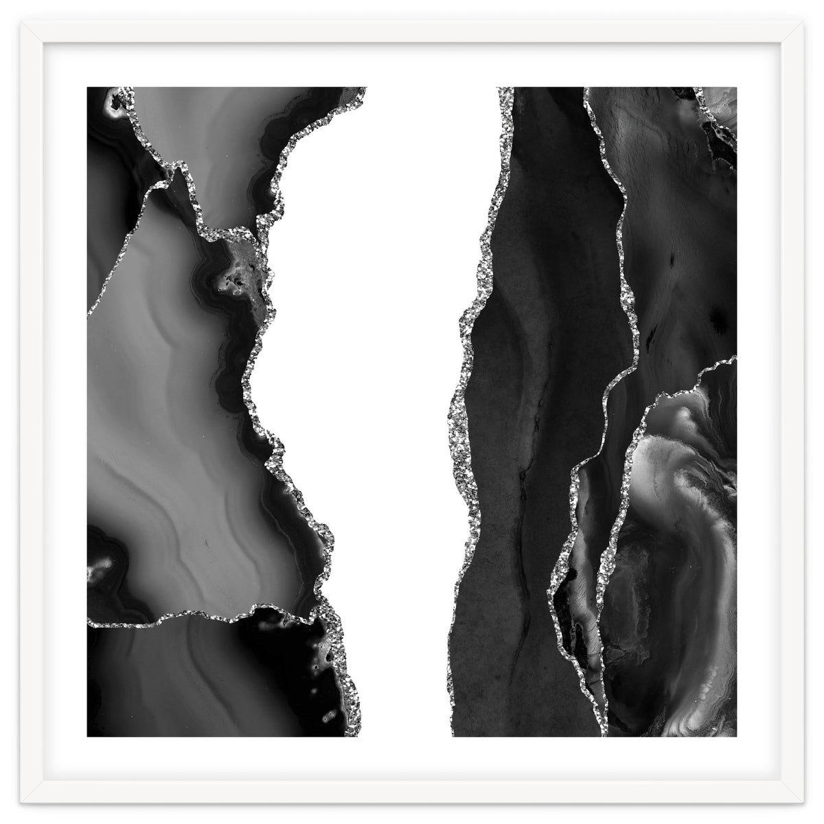 Black & Silver Agate Texture 07