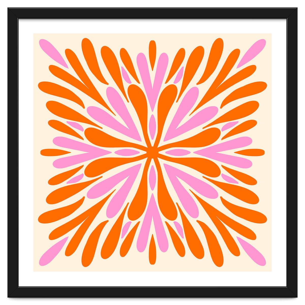Symmetry Petals - pink and orange