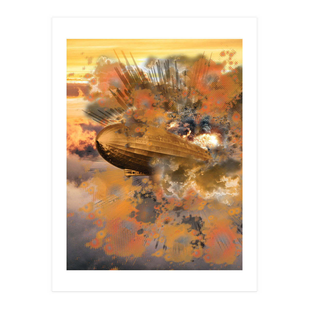 Zeppelin Balloon Explosion (Print Only)