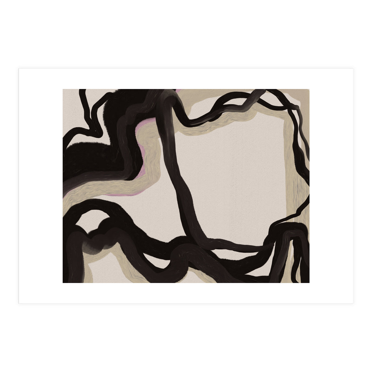 Time oil painting abstract (Print Only)