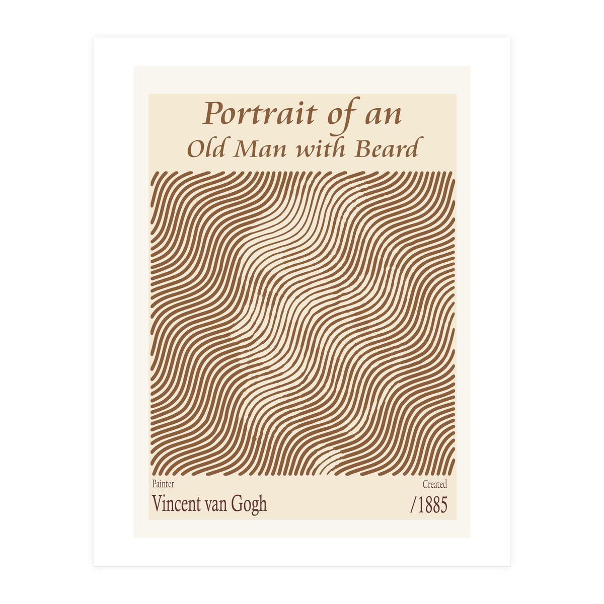 Portrait Of An Old Man With Beard – Vincent Van Gogh (1885) (Print Only)