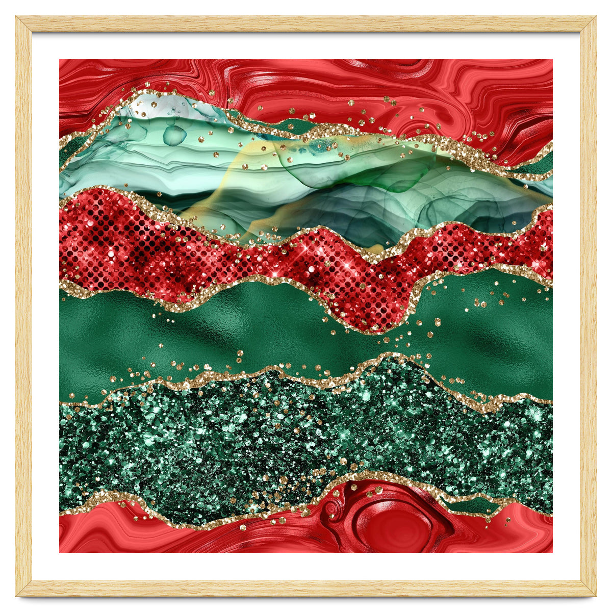 Christmas Glitter Agate Texture 05
