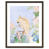 White Cockatoo In Flower Jungle thumbnail