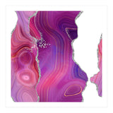 Magenta & Silver Agate Texture 05 (Print Only) thumbnail