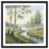Morning Mist in the Birch Valley thumbnail