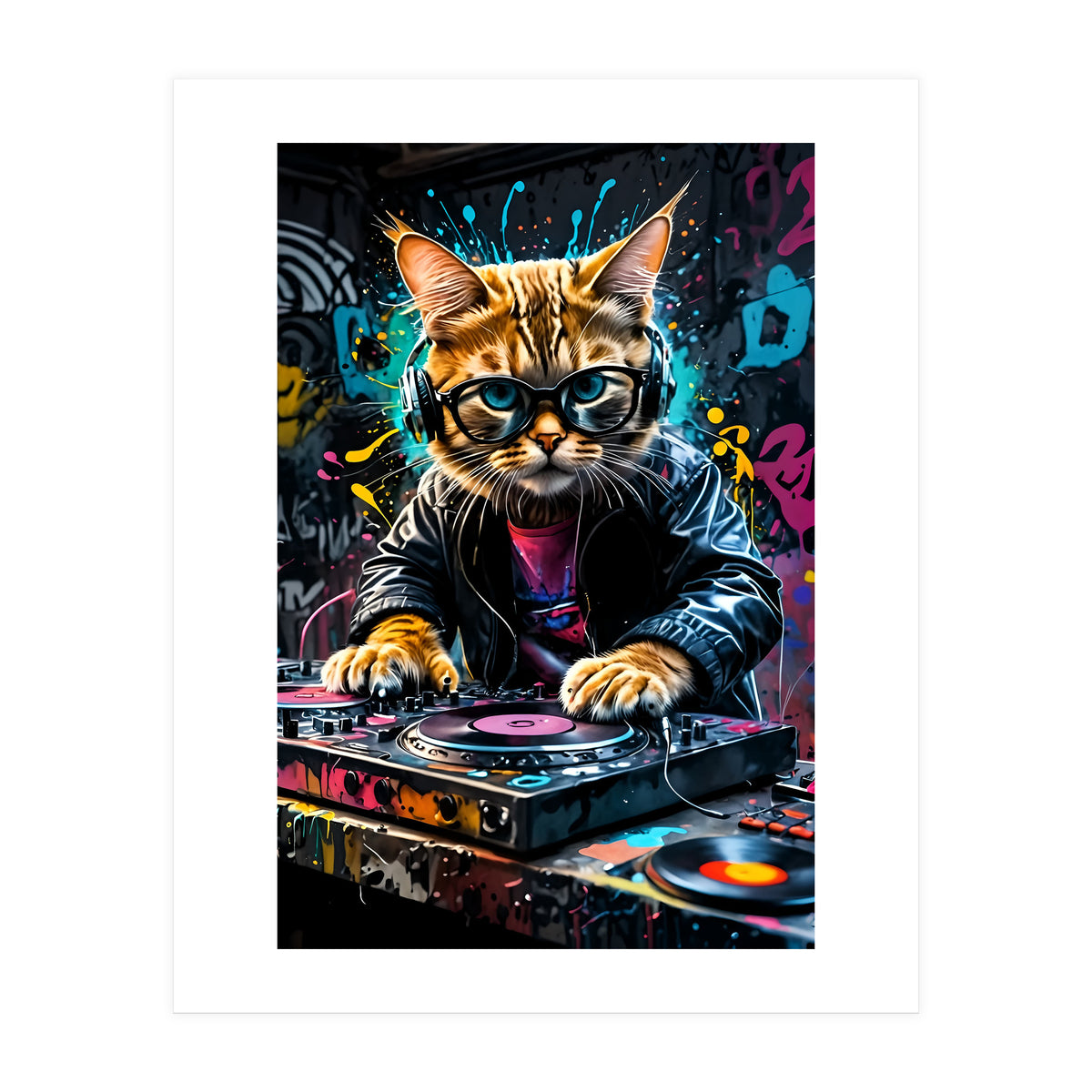 Cat Dj music (Print Only)