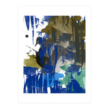 A Beautiful Mess, Abstract Blue Black Dark Eclectic Painting, Luxe Texture Contemporary Modern (Print Only) thumbnail