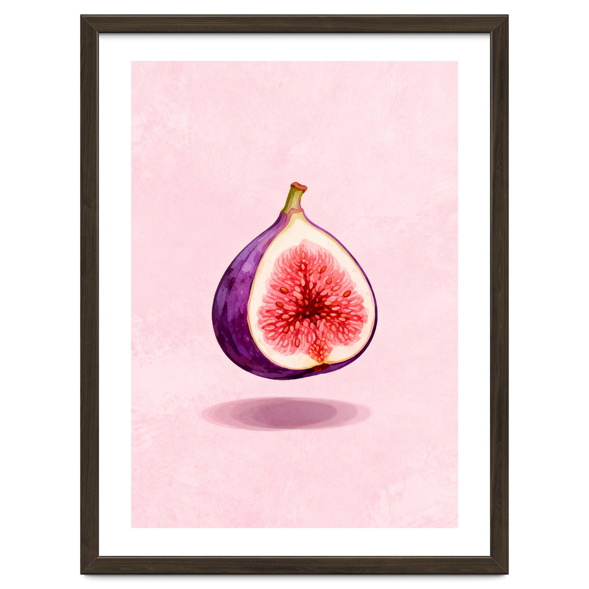 Fresh Figs, Watercolor Fruit, Mediterranean Still Life